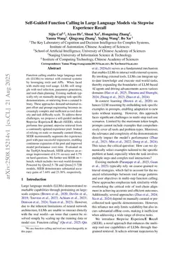 Self-Guided Function Calling in Large Language Models via Stepwise Experience Recall
