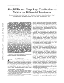 Multi-Channel Differential Transformer for Cross-Domain Sleep Stage Classification with Heterogeneous EEG and EOG