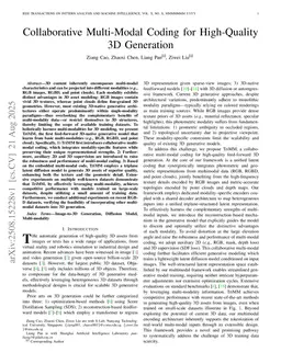 Collaborative Multi-Modal Coding for High-Quality 3D Generation