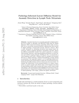 Pathology-Informed Latent Diffusion Model for Anomaly Detection in Lymph Node Metastasis