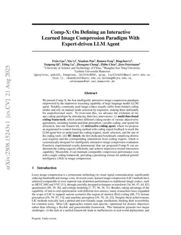 Comp-X: On Defining an Interactive Learned Image Compression Paradigm With Expert-driven LLM Agent