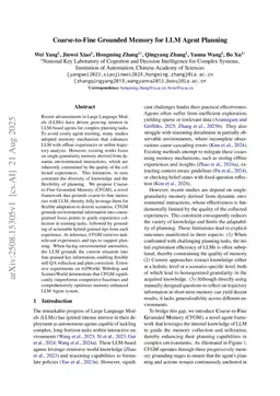 Coarse-to-Fine Grounded Memory for LLM Agent Planning