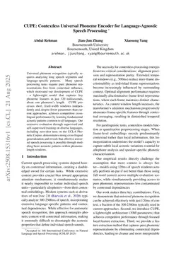 CUPE: Contextless Universal Phoneme Encoder for Language-Agnostic Speech Processing