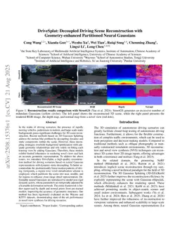 DriveSplat: Decoupled Driving Scene Reconstruction with Geometry-enhanced Partitioned Neural Gaussians