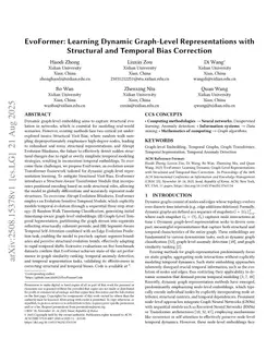 EvoFormer: Learning Dynamic Graph-Level Representations with Structural and Temporal Bias Correction