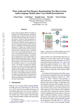 When Audio and Text Disagree: Revealing Text Bias in Large Audio-Language Models