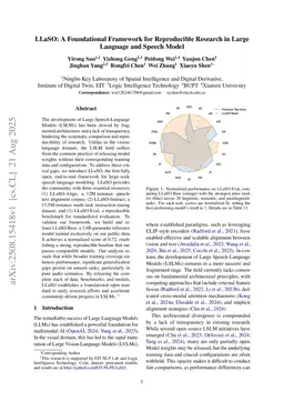 LLaSO: A Foundational Framework for Reproducible Research in Large Language and Speech Model
