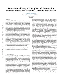 Foundational Design Principles and Patterns for Building Robust and Adaptive GenAI-Native Systems