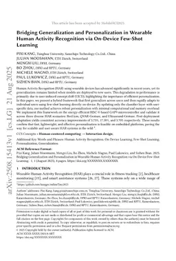 Bridging Generalization and Personalization in Human Activity Recognition via On-Device Few-Shot Learning