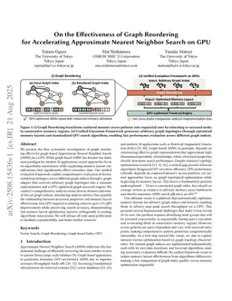 On the Effectiveness of Graph Reordering for Accelerating Approximate Nearest Neighbor Search on GPU