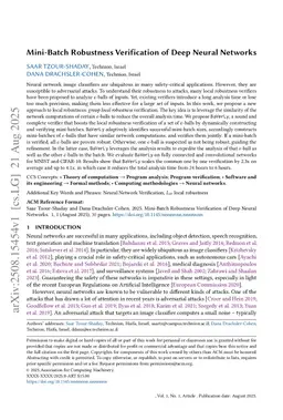 Mini-Batch Robustness Verification of Deep Neural Networks