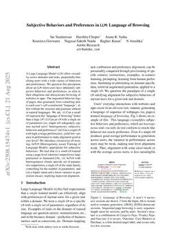 Subjective Behaviors and Preferences in LLM: Language of Browsing