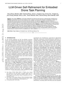LLM-Driven Self-Refinement for Embodied Drone Task Planning