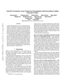 ExtraGS: Geometric-Aware Trajectory Extrapolation with Uncertainty-Guided Generative Priors