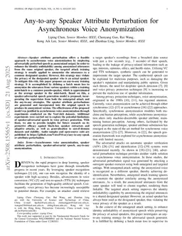 Any-to-any Speaker Attribute Perturbation for Asynchronous Voice Anonymization