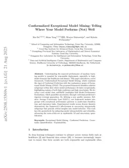Conformalized Exceptional Model Mining: Telling Where Your Model Performs (Not) Well