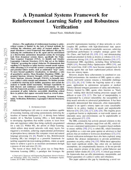 A Dynamical Systems Framework for Reinforcement Learning Safety and Robustness Verification