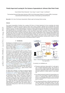 Weakly-Supervised Learning for Tree Instances Segmentation in Airborne Lidar Point Clouds