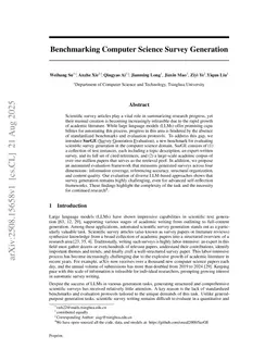 SurGE: A Benchmark and Evaluation Framework for Scientific Survey Generation