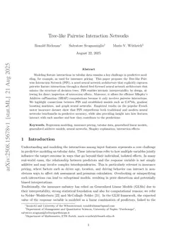 Tree-like Pairwise Interaction Networks