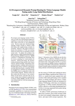LLM-empowered Dynamic Prompt Routing for Vision-Language Models Tuning under Long-Tailed Distributions