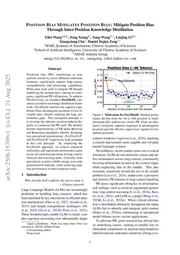 Position Bias Mitigates Position Bias:Mitigate Position Bias Through Inter-Position Knowledge Distillation