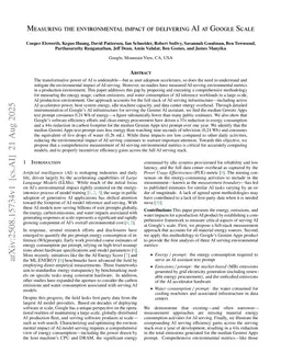 Measuring the environmental impact of delivering AI at Google Scale