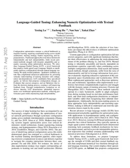 Language-Guided Tuning: Enhancing Numeric Optimization with Textual Feedback