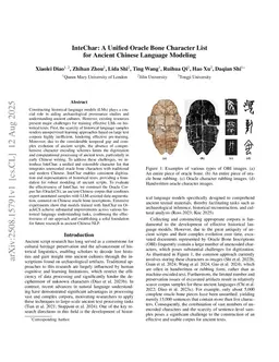 InteChar: A Unified Oracle Bone Character List for Ancient Chinese Language Modeling