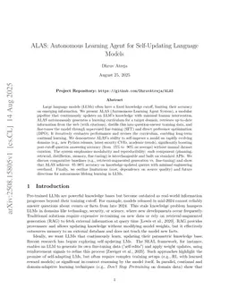 ALAS: Autonomous Learning Agent for Self-Updating Language Models