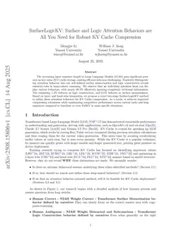 SurfaceLogicKV: Surface and Logic Attention Behaviors are All You Need for Robust KV Cache Compression