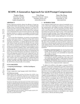 SCOPE: A Generative Approach for LLM Prompt Compression