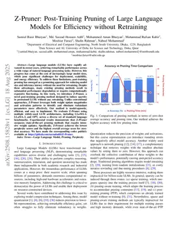 Z-Pruner: Post-Training Pruning of Large Language Models for Efficiency without Retraining
