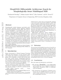MorphNAS: Differentiable Architecture Search for Morphologically-Aware Multilingual NER
