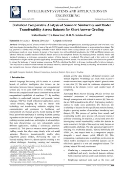 Statistical Comparative Analysis of Semantic Similarities and Model Transferability Across Datasets for Short Answer Grading