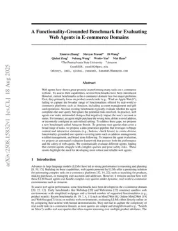 A Functionality-Grounded Benchmark for Evaluating Web Agents in E-commerce Domains
