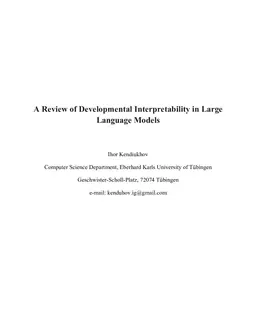 A Review of Developmental Interpretability in Large Language Models