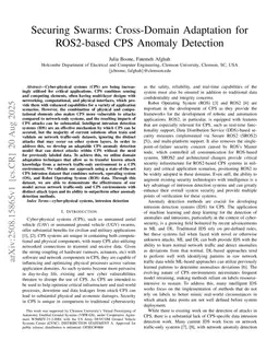 Securing Swarms: Cross-Domain Adaptation for ROS2-based CPS Anomaly Detection