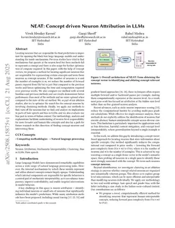 NEAT: Concept driven Neuron Attribution in LLMs