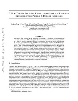 TPLA: Tensor Parallel Latent Attention for Efficient Disaggregated Prefill and Decode Inference
