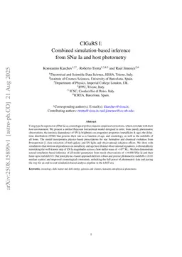 CIGaRS I: Combined simulation-based inference from SNae Ia and host photometry
