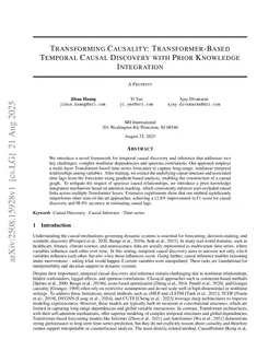 Transforming Causality: Transformer-Based Temporal Causal Discovery with Prior Knowledge Integration