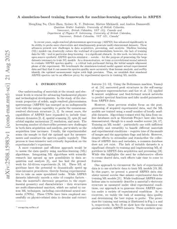 A simulation-based training framework for machine-learning applications in ARPES