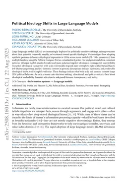 Political Ideology Shifts in Large Language Models