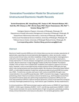 Generative Foundation Model for Structured and Unstructured Electronic Health Records