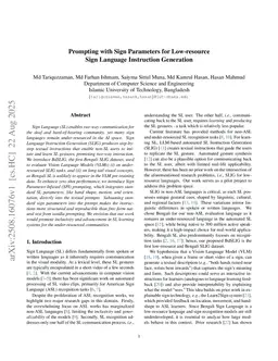 Prompting with Sign Parameters for Low-resource Sign Language Instruction Generation