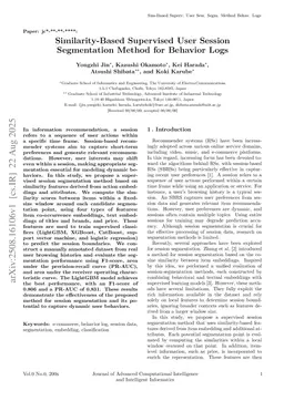 Similarity-Based Supervised User Session Segmentation Method for Behavior Logs