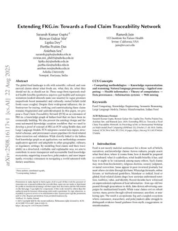 Extending FKG.in: Towards a Food Claim Traceability Network