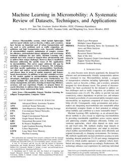 Machine Learning in Micromobility: A Systematic Review of Datasets, Techniques, and Applications