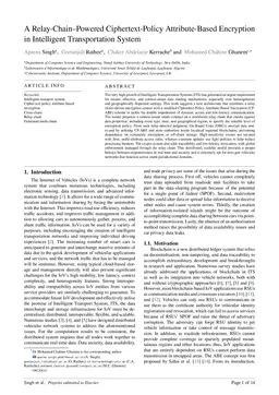 A Relay-Chain-Powered Ciphertext-Policy Attribute-Based Encryption in Intelligent Transportation Systems